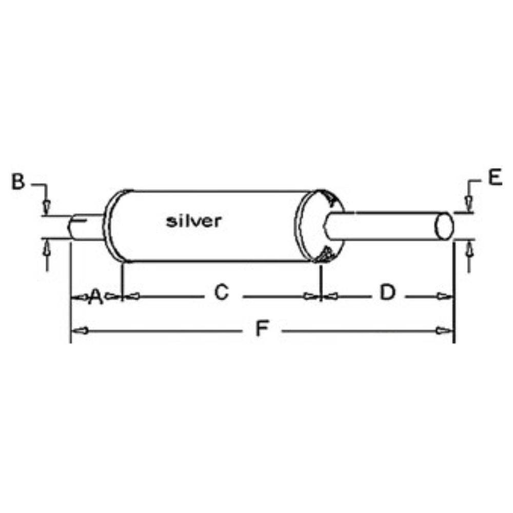 Vertical Muffler for 403551R1 IH 2500 2504 300 340 350 400 450 460 504 560 606