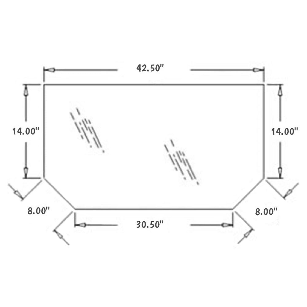 352208A1 Rear Upper Glass Fits Case 580M 580SM 590SM 590 Super M