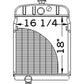 352628R91 Tractor Radiator Fits IH Fits FARMALL OS4 H Super W4 HV W4 HV O4