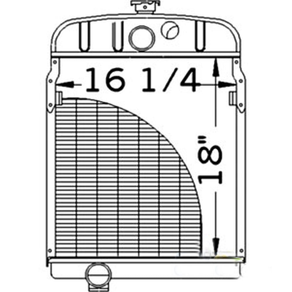 Radiator Fits Case/International Harvester Replaces 101708FP