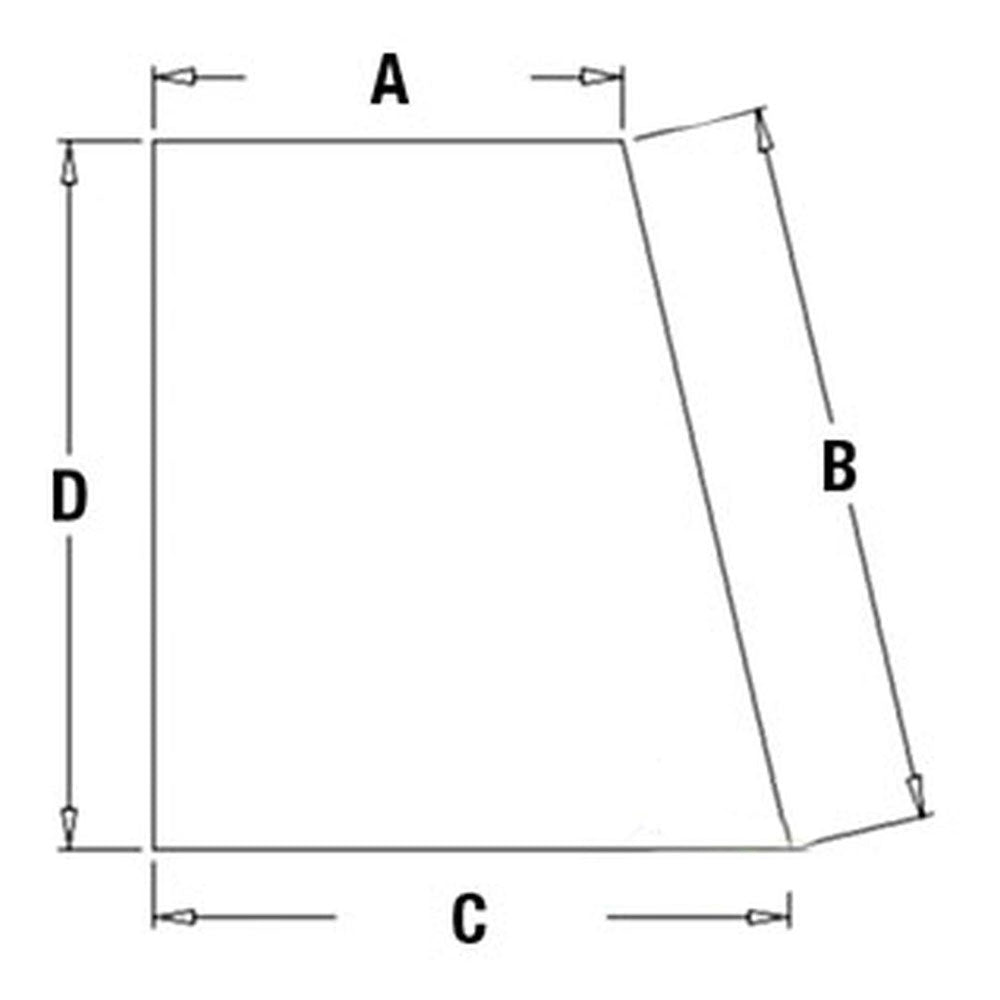 360046A1 Cab Glass Fits Case 580M(Series 2) 580SM(Plus Series 2) 590SM(Series 2)