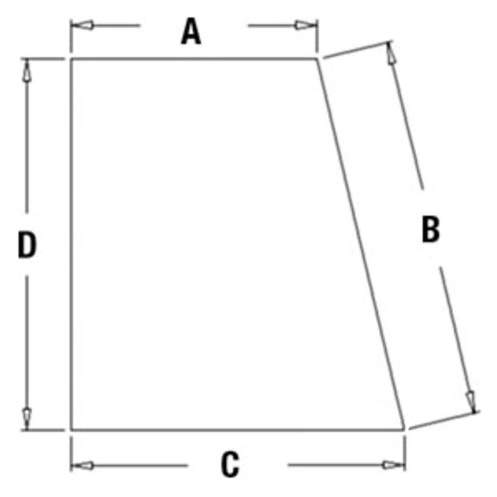 360046A1 Cab Glass Fits Case 580M(Series 2) 580SM(Plus Series 2) 590SM(Series 2)