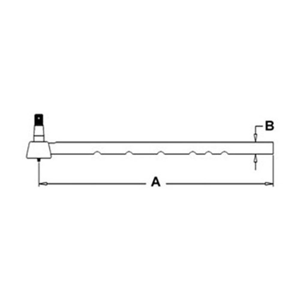 IHS819 Inner Tie Rod End, Notched Fits International