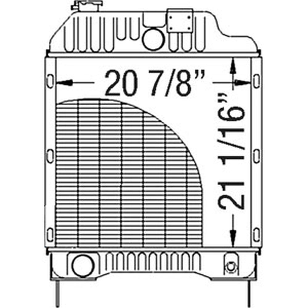 3618626M92 Radiator Fits Massey Ferguson MF Tractor 3125 3140 6190 Tubes: 4 Rows