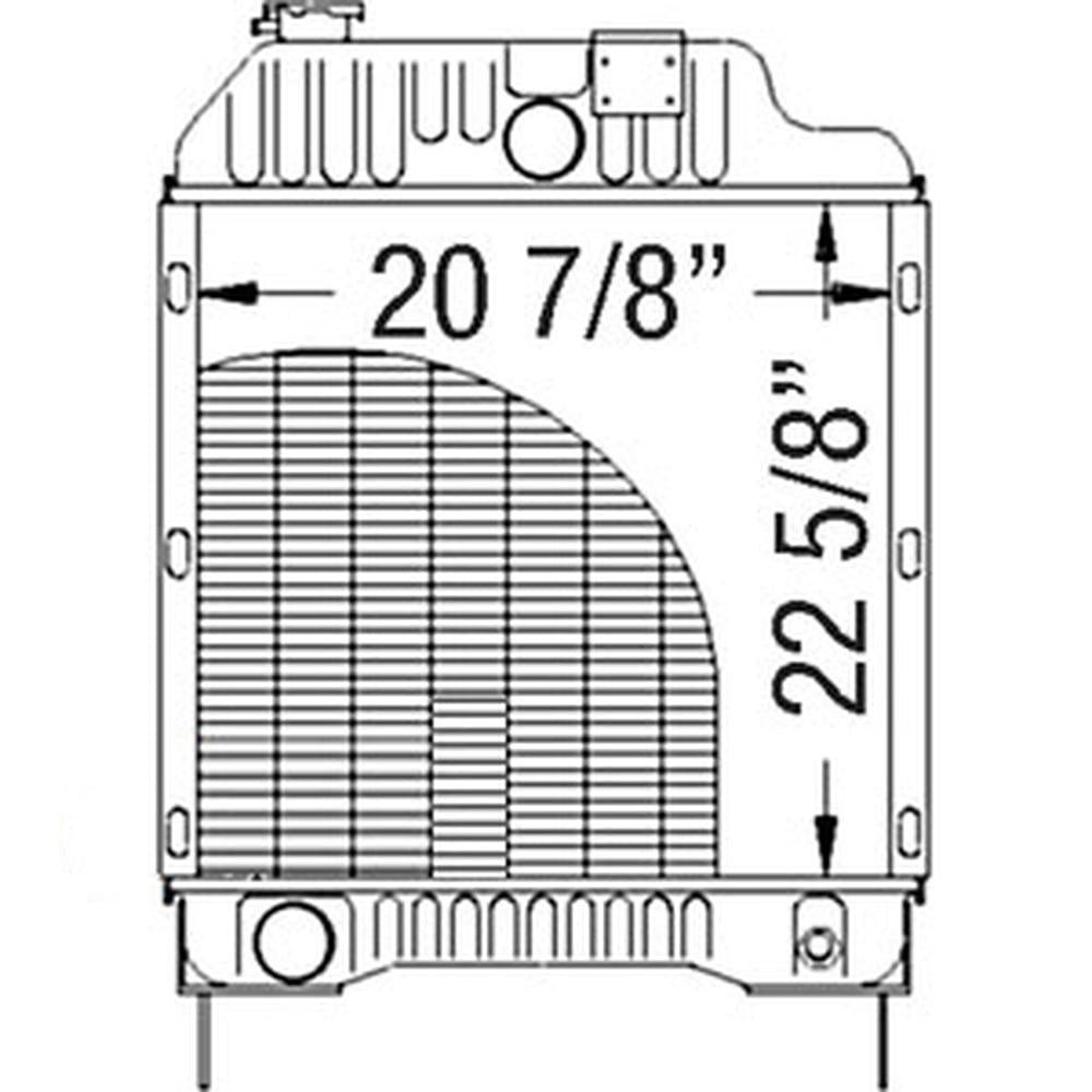 WN-3619008M92-PEX Radiator Fits Massey Ferguson 3645 s/n B249040-