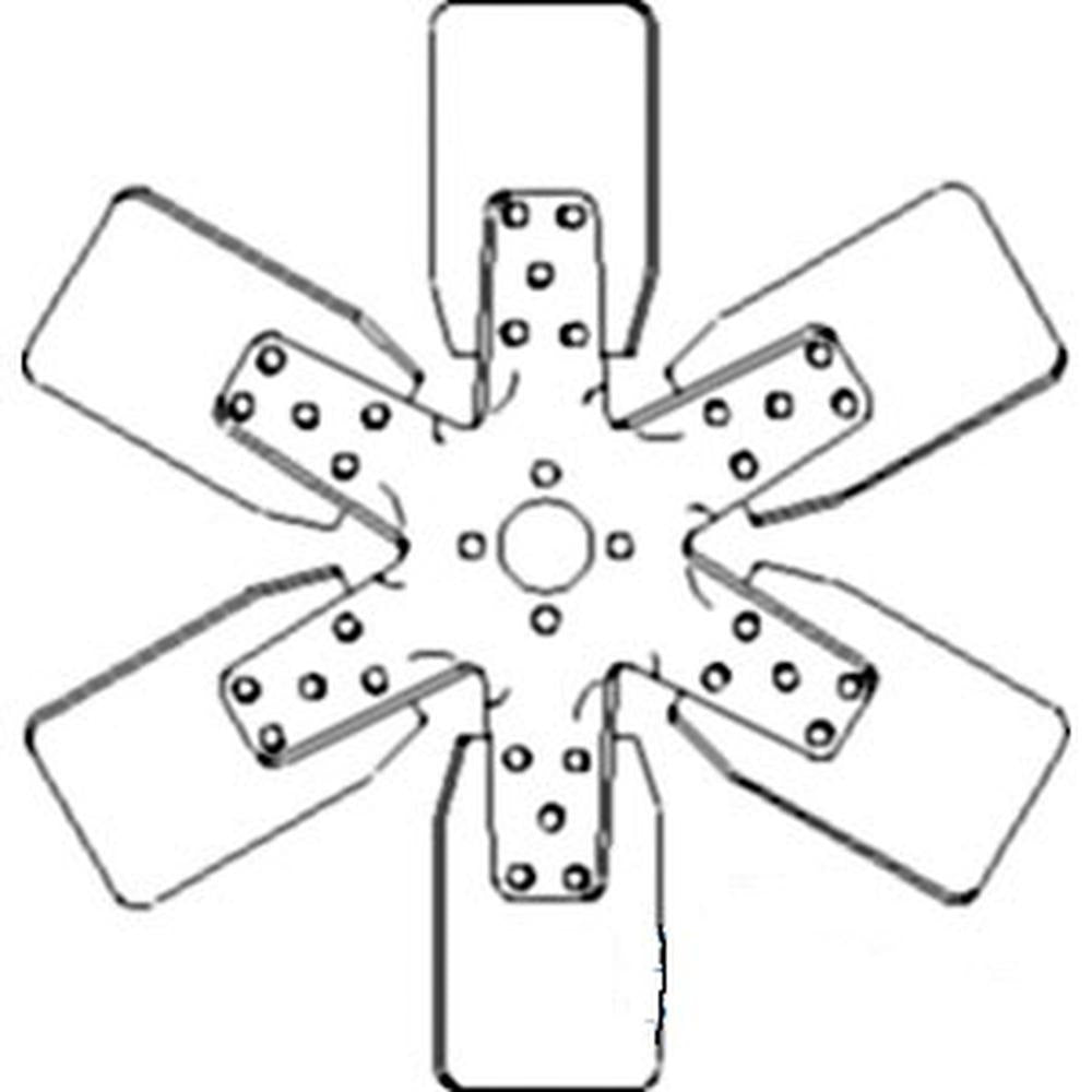 6 Blade Fan Fits 3065 375 383 390 390T 393 398 399 6140 699 2485C816 31258006