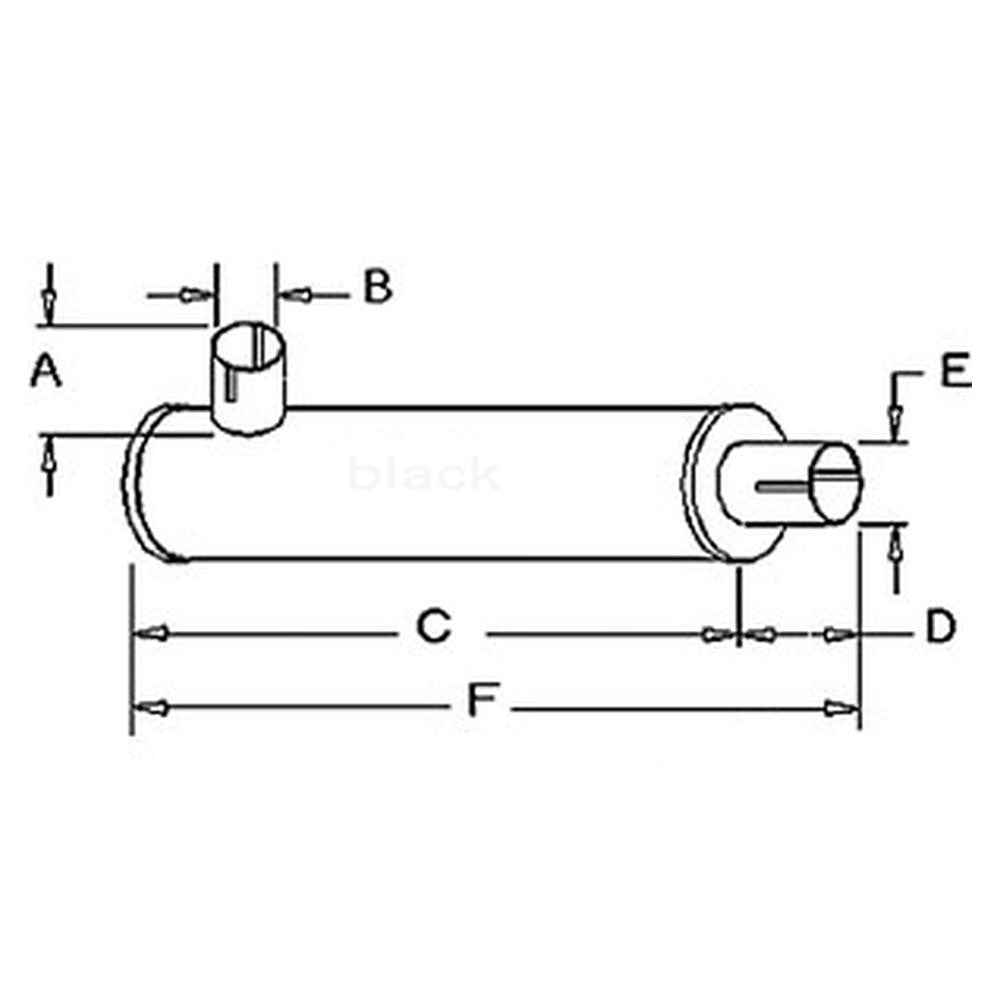 36460 New Muffler for Swather Windrower 400 4400 Gas 26" Long 2" I.D. 2" O.D.