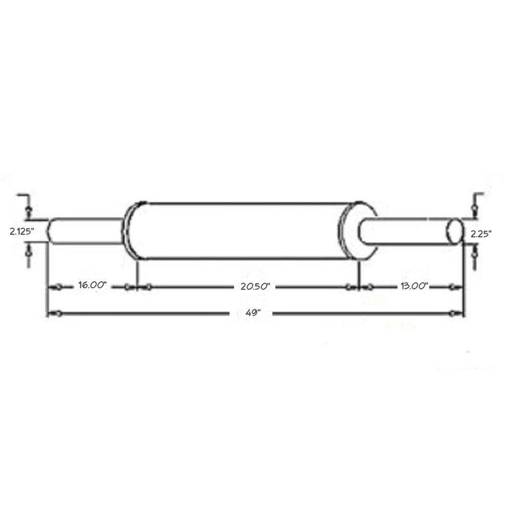 3821782M91 3821782V91 Muffler Fits Massey Ferguson 290 30D 362 372 382 382N 565