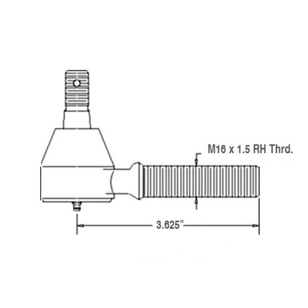 38440-44780 Tie Rod End Fits Kubota L185 - Replaces 32150-12600-A 32150-12601