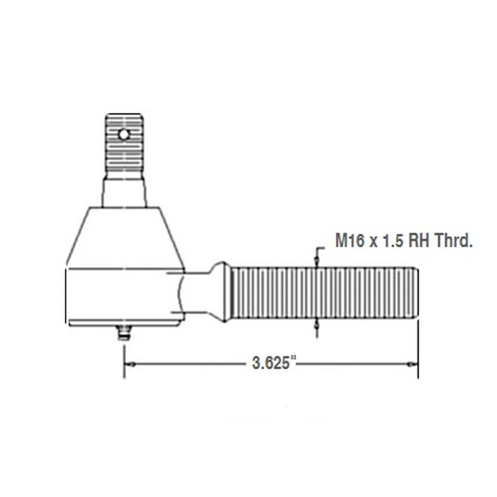 38440-44780 RH Thread High Quality Tie Rod End Fits Kubota Compact Tractor Model