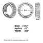 Tapered Roller Bearing Cone Fits Massey Ferguson Replaces 10A7291