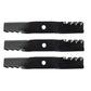Set of 3 Mulching Mower 54" Blades Fits John Deere M164016 X710 X730 X734