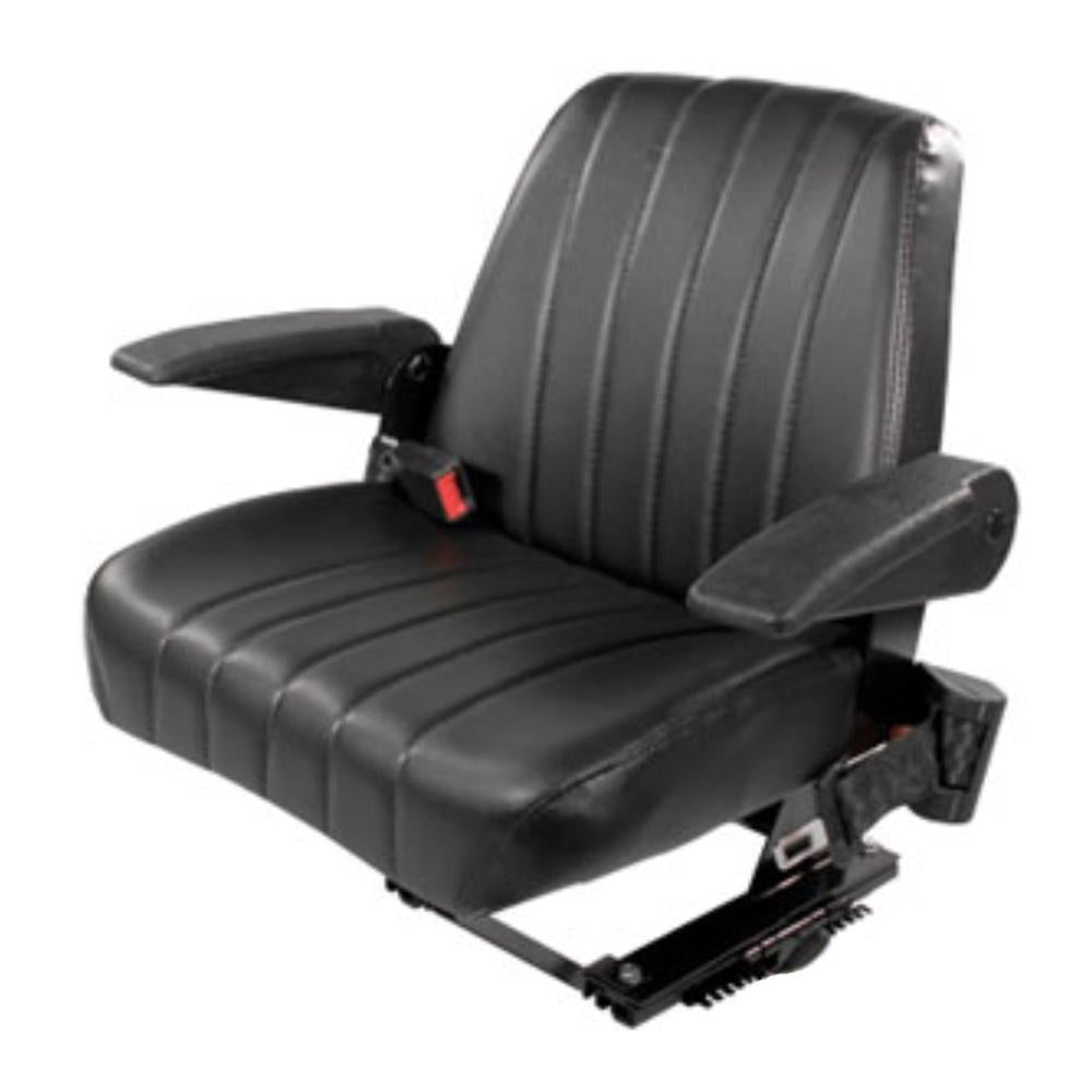 Black Vinyl Seat Assembly w/ Suspension Fits Kubota Replaces 3A011-85010