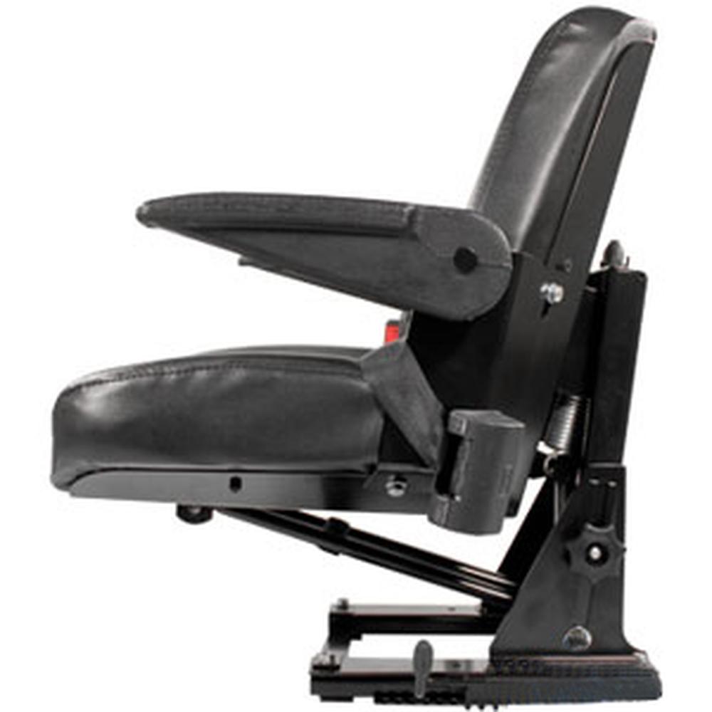 Black Vinyl Seat Assembly w/ Suspension Fits Kubota Replaces 3A011-85010