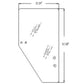 Fits Kubota LH Tractor Glass Door for Models M110 M105X M125X M120 3F260-53080