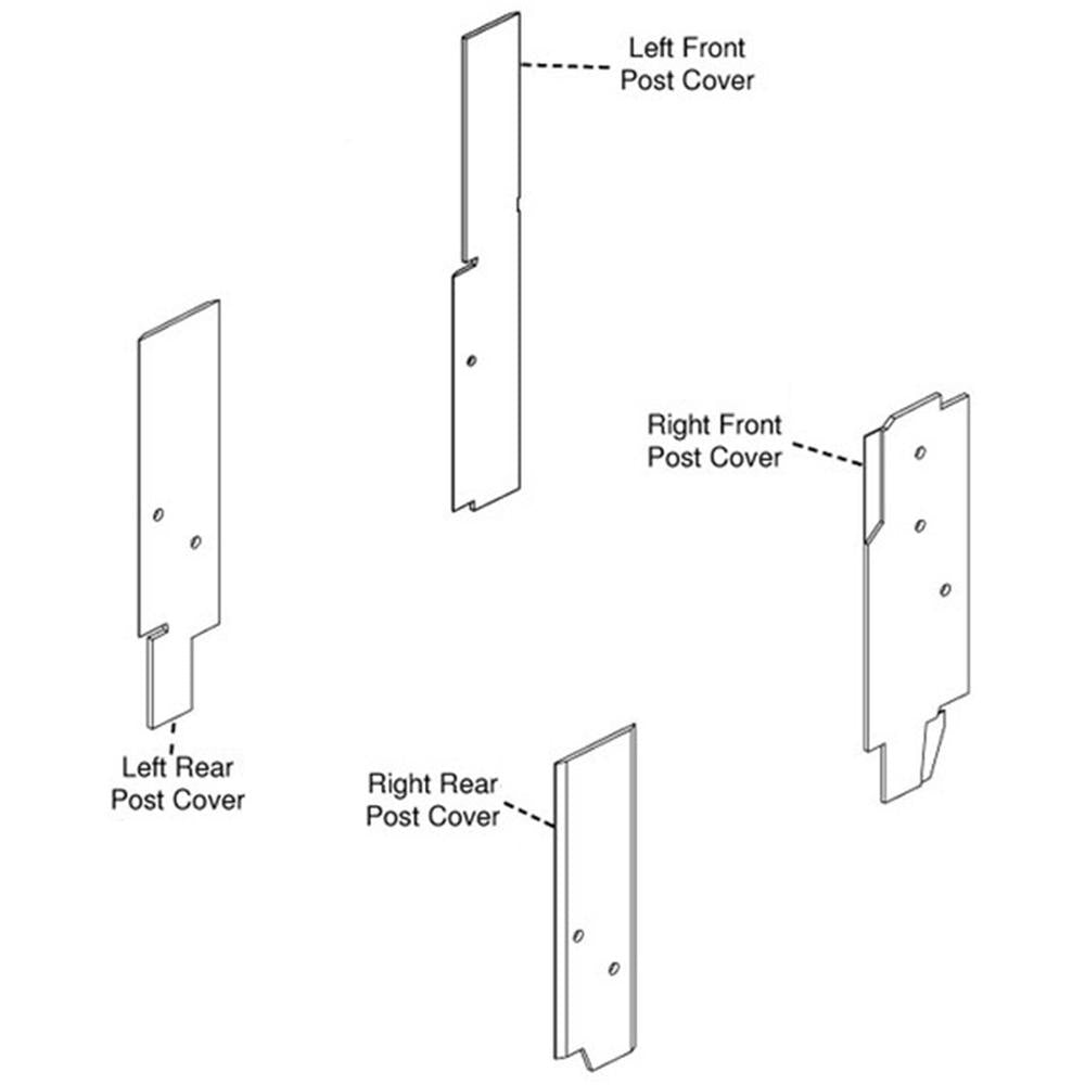 8430 8630 New Cab Corner Post Kit Fits John Deere