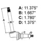 406267R92 New RH LH Spindle Fits Case-IH Harvester Tractor Models 544 656