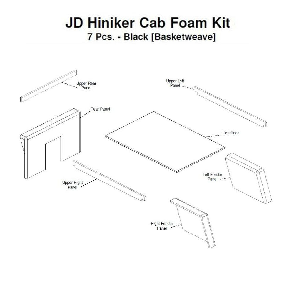New Cab Upholstery Kit w/ Headliner Fits John Deere 3010 3020 4000 4010 4020