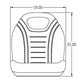 High Back Yellow Seat w Drainhole & Folding Armrests Fits John Deere Mowers