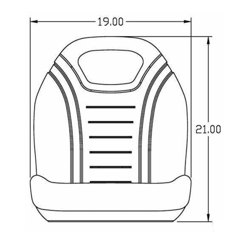 High Back Yellow Seat w Drainhole & Folding Armrests Fits John Deere Mowers