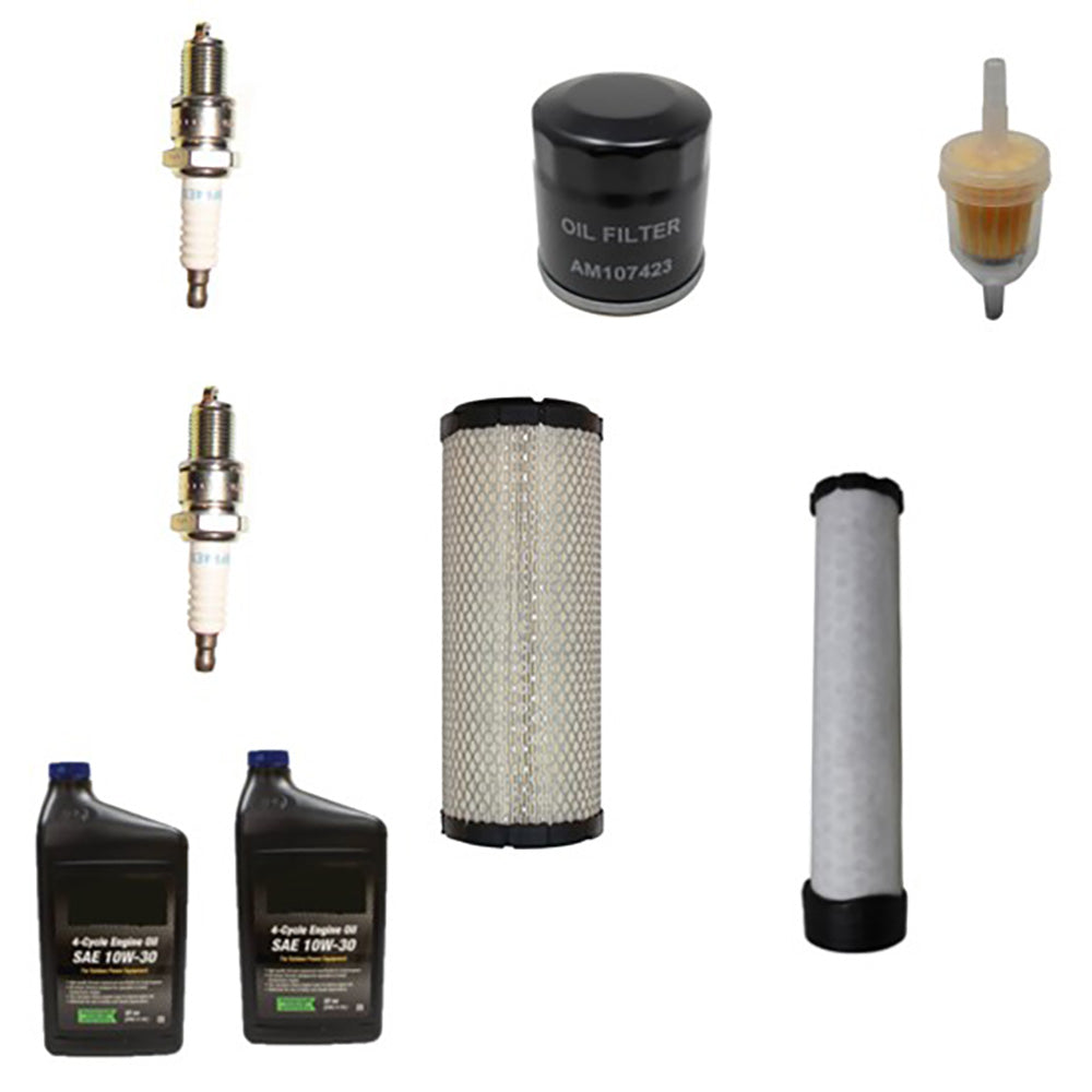 Filter Tune-Up Kit w/10W-30 Oil & Spark Plugs BPR4ES Fits Kawasaki FX751V FX801V