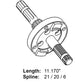 4335573 New PTO Shaft Fits Allis Chalmers AC Tractor Models 7145 DX7.10