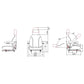 New Aftermarket Replacement High Back Seat Black and Grey Vinyl 445000BG