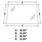 448607A1 Upper Windshield Glass Fits Case-IH Industrial Models 580M +