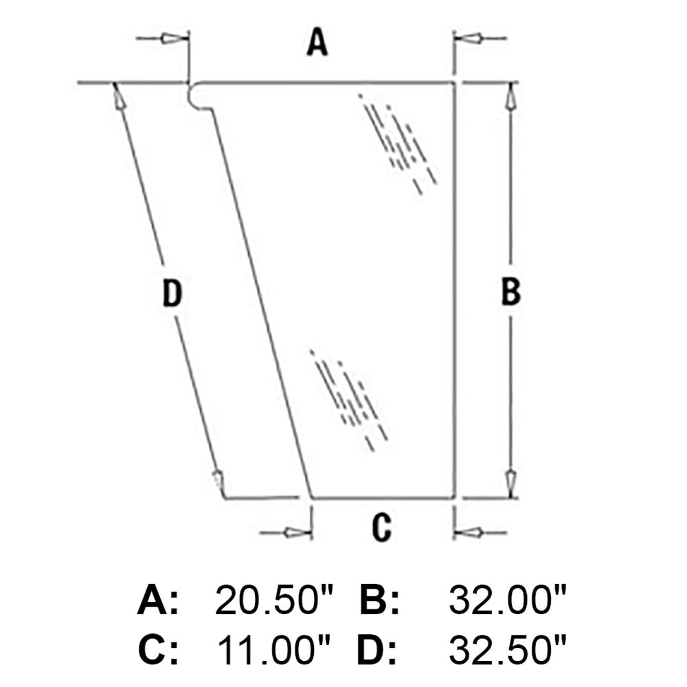 Left Hand Lower Front Glass Fits 580M 580SM 590SM Series 1 Series 2 338420A1