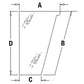 338423A1 Front Lower RH Cab Glass Fits Case 580M 580 Super M 590SM