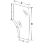Right Hand Door Glass Fits JX1060 JX1060C JX1070 JX1070C JX1075 JX1075C JX1085