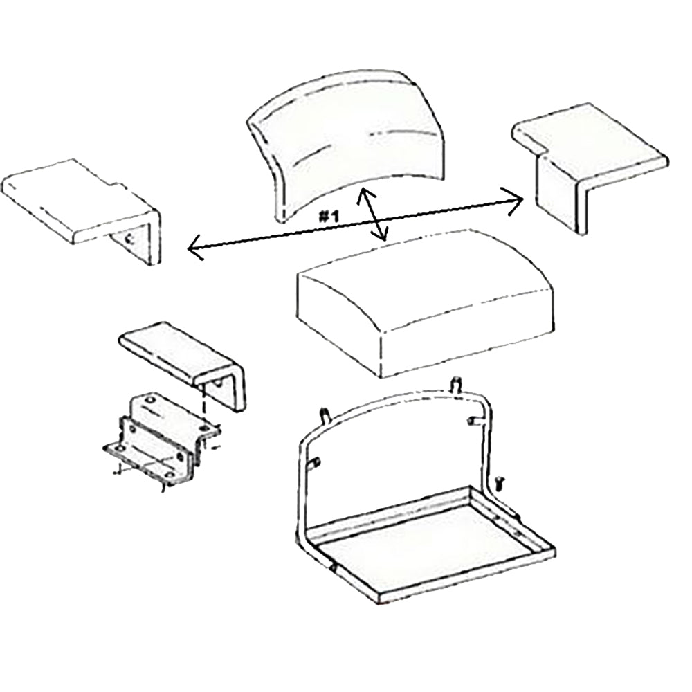 New Aftermarket Four (4) Piece Seat Cushion Set Fits John Deere Crawler Dozers