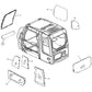 Fits JD Fits John Deere 200C 230C 120C Excavator Front Lower Cab Glass Window 46