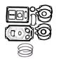 NEW Engine Ring Refresh Kit Chrome Rings & Gasket Set for Kohler K301 12 hp