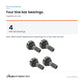 Qty 4: Tine Bar Bearing
 Fits Vermeer Replaces 1738001