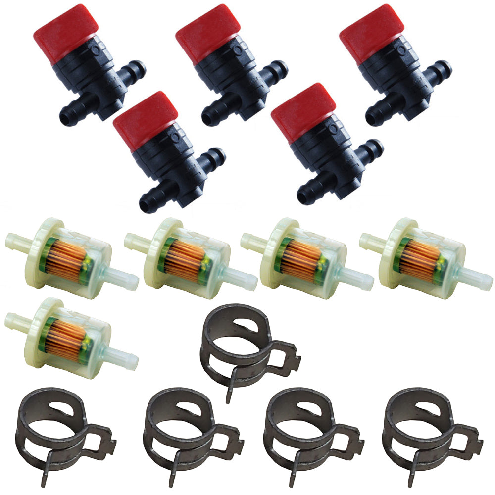 Shut-Off Valve w/ Filter & Clamp (5 each) Fits Allis Chalmers Replaces 210467