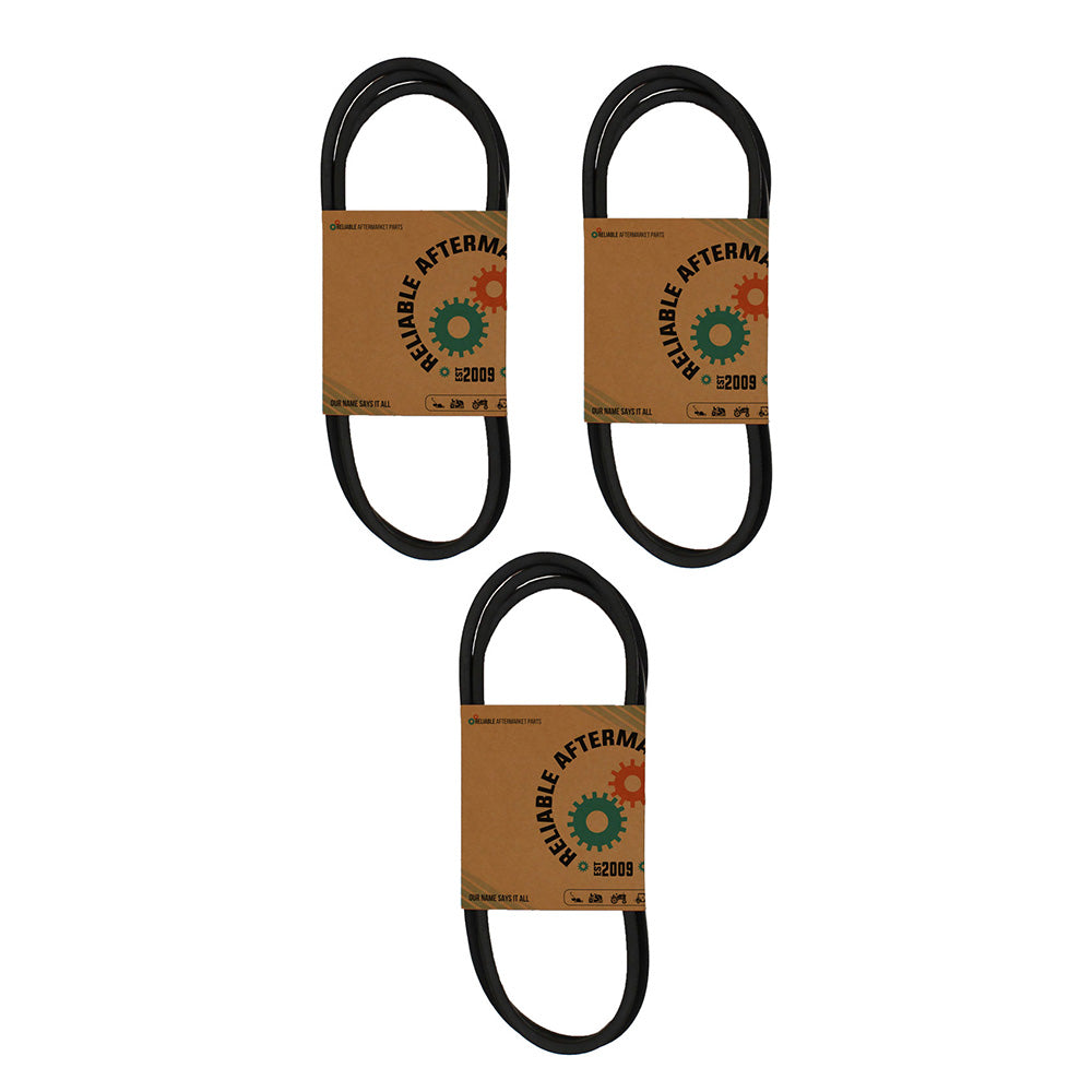 Set of (3) 1/2" x 95" A Section Polyester Cord V-Belts A93 4L950 B1A93