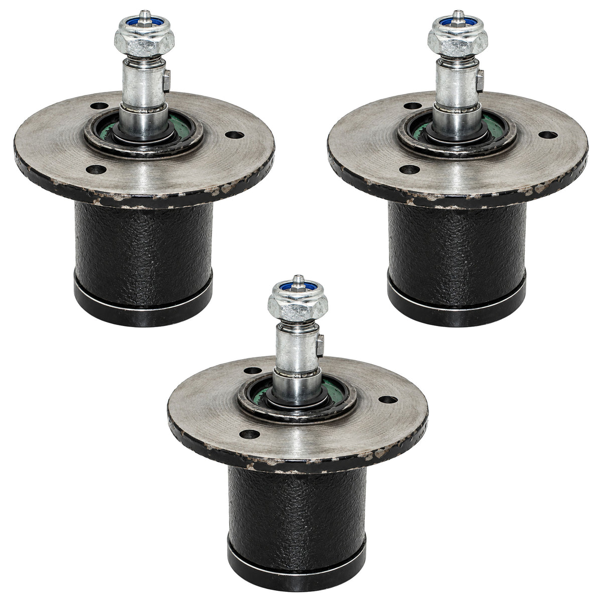 Set of (3) Mower Spindles w/o Pulleys 502303 Fits King Kutter Finishing Mowers