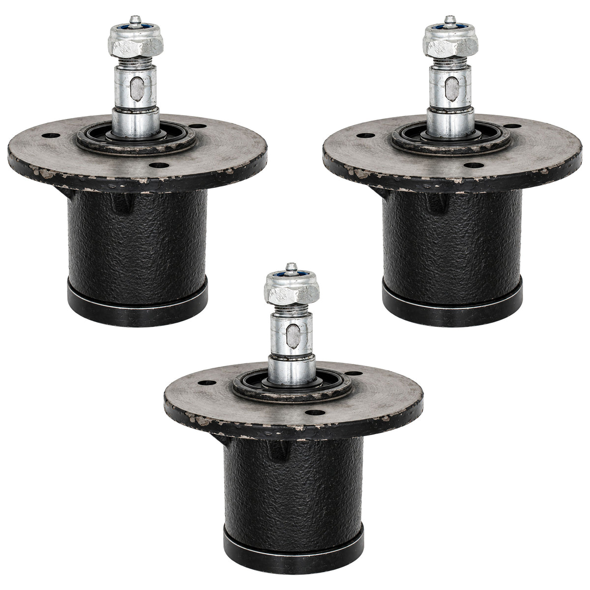 Set of (3) Mower Spindles w/o Pulleys 502303 Fits King Kutter Finishing Mowers