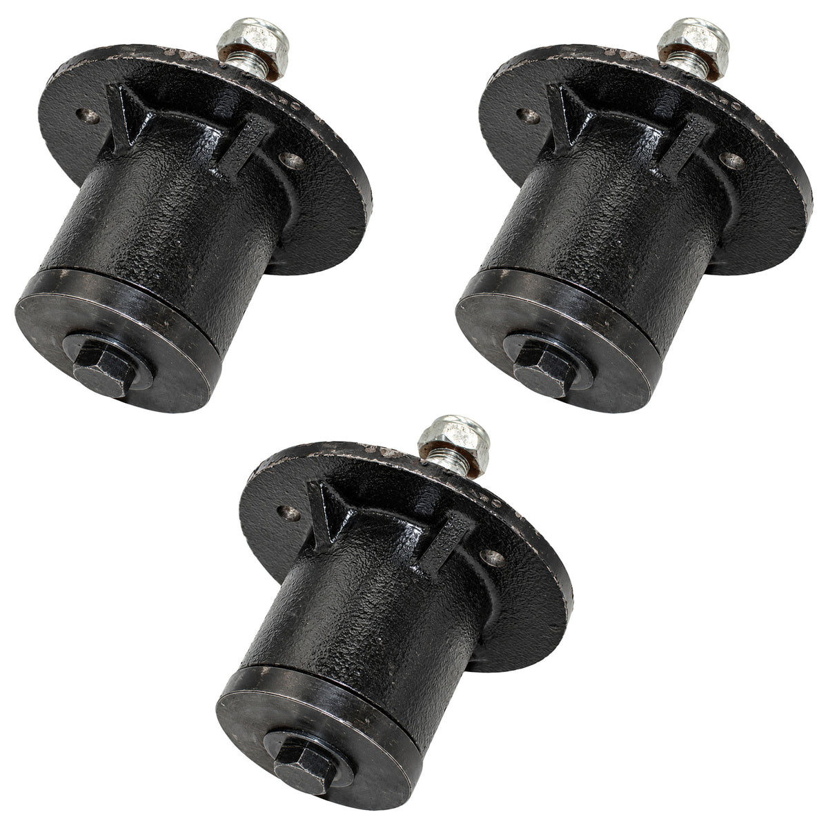 Set of (3) Mower Spindles w/o Pulleys 502303 Fits King Kutter Finishing Mowers