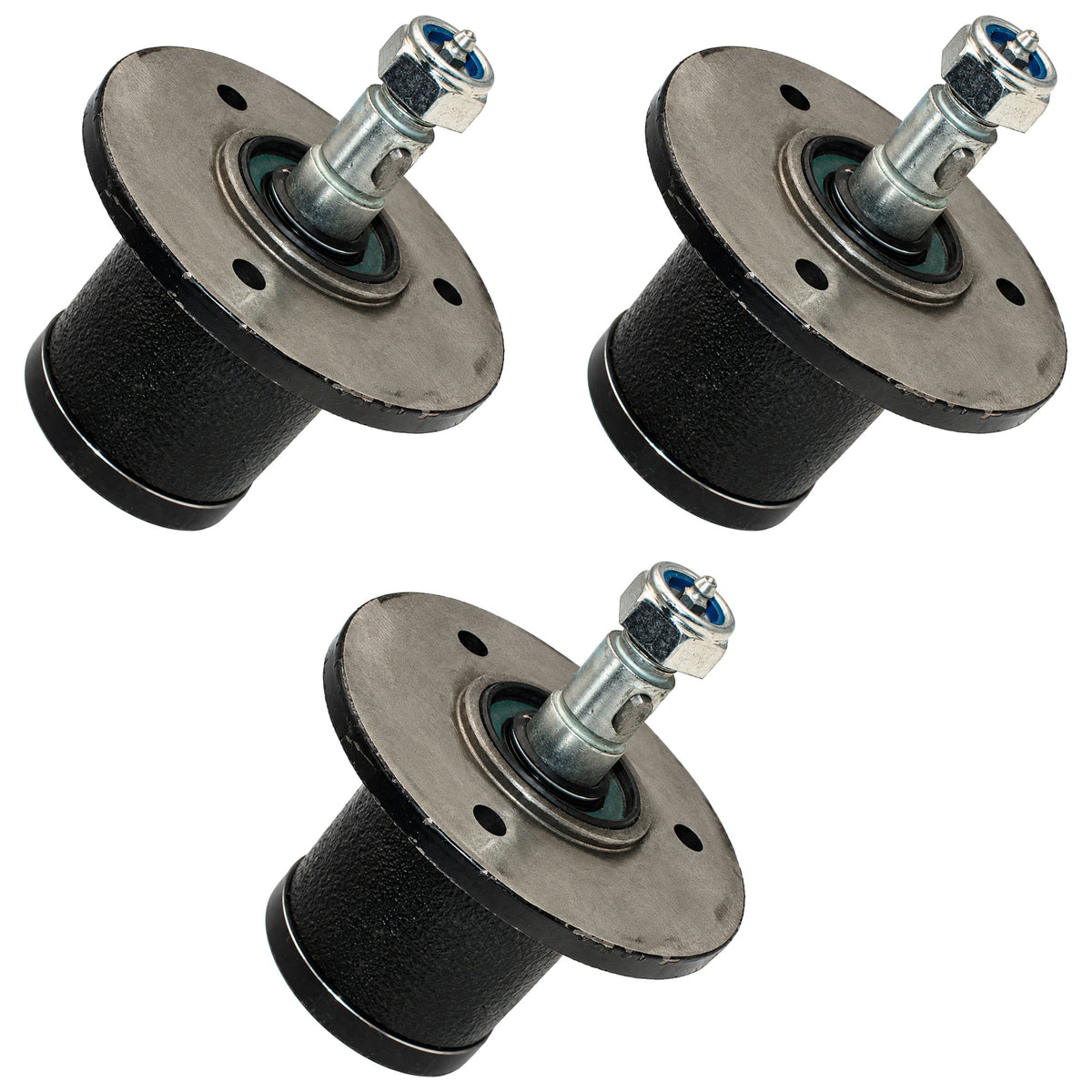 Set of (3) Mower Spindles w/o Pulleys 502303 Fits King Kutter Finishing Mowers