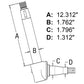 505644M93 New RH / LH Spindle Fits Massey Ferguson 2500 50A 50