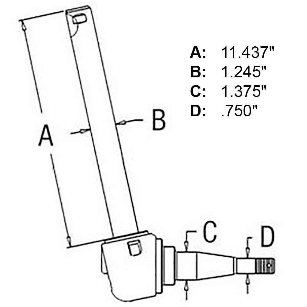 Spindle Fits Massey Ferguson Models 150 508547M92