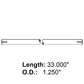 508556M3 Fits Massey Ferguson Tractor Tie Rod Tube 2500 6500 50C 50D 90 33"