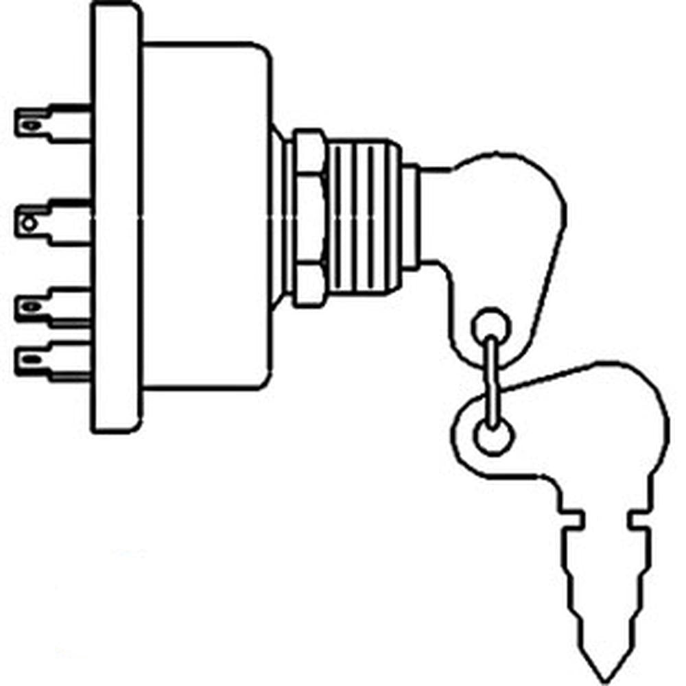 Fiat Tractor 5118433 Ignition Switch w/Keys 1000 450 540 640 650 750 850 Super