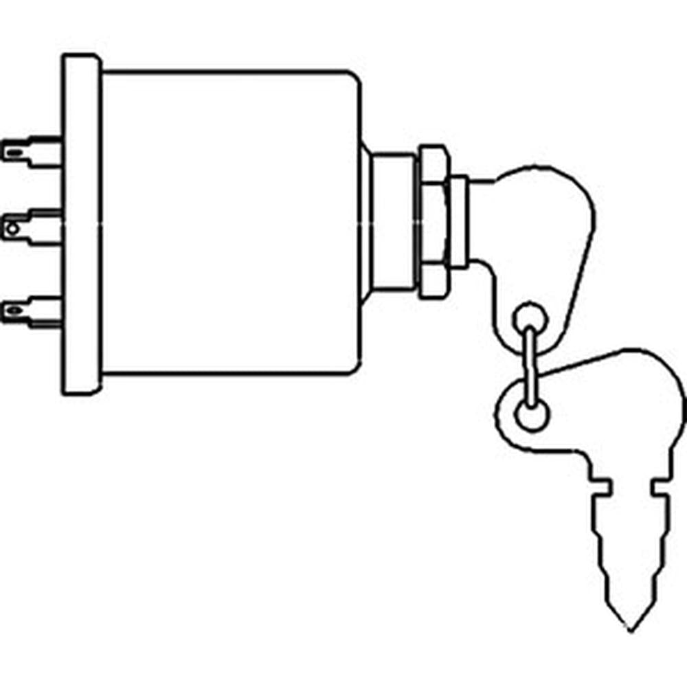 S.56240 Ignition Switch, w/ 2 Keys - Fits Fiat