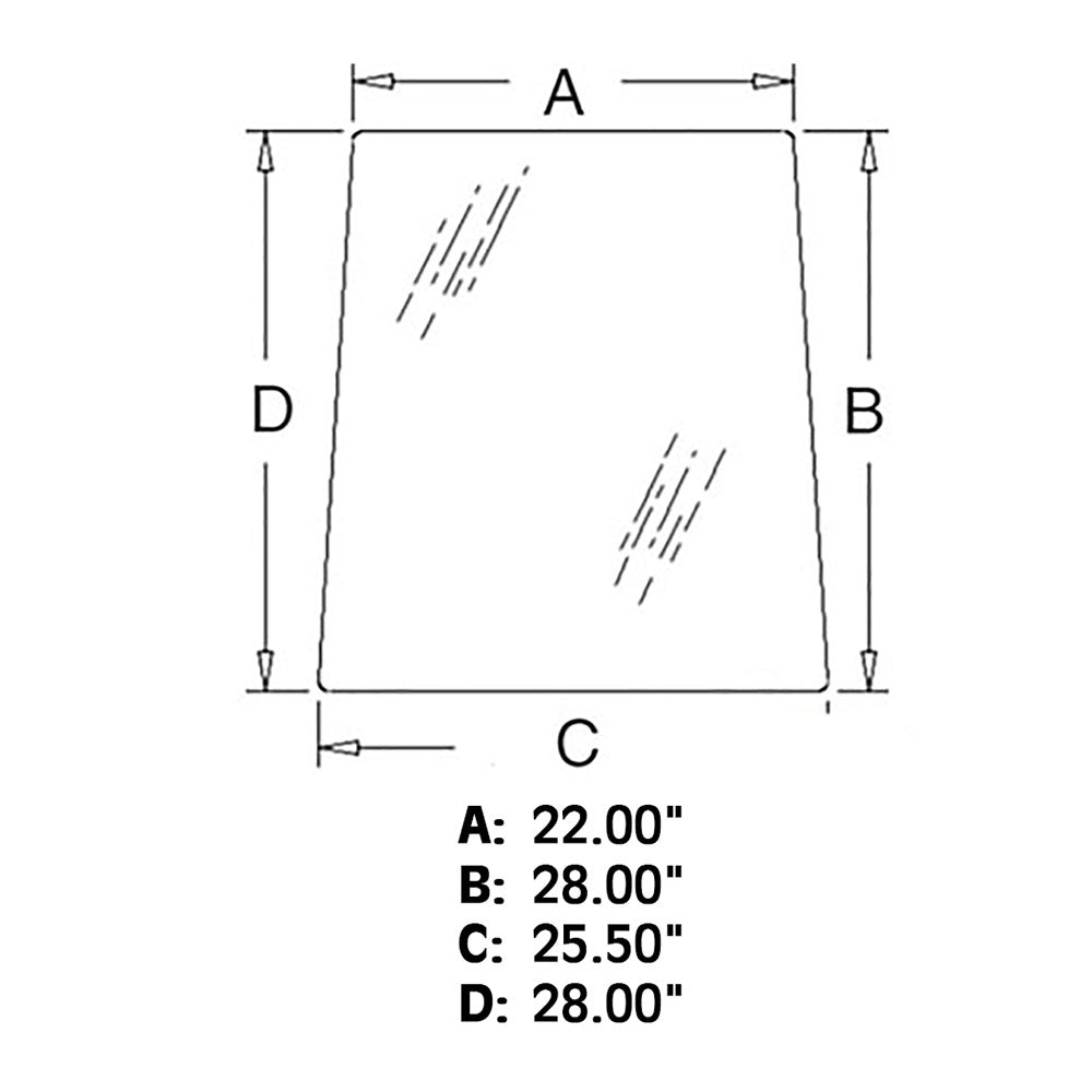 Right Hand Side Cab Glass Tinted Window Fits New Holland TL70 TL80 TL80A TL90