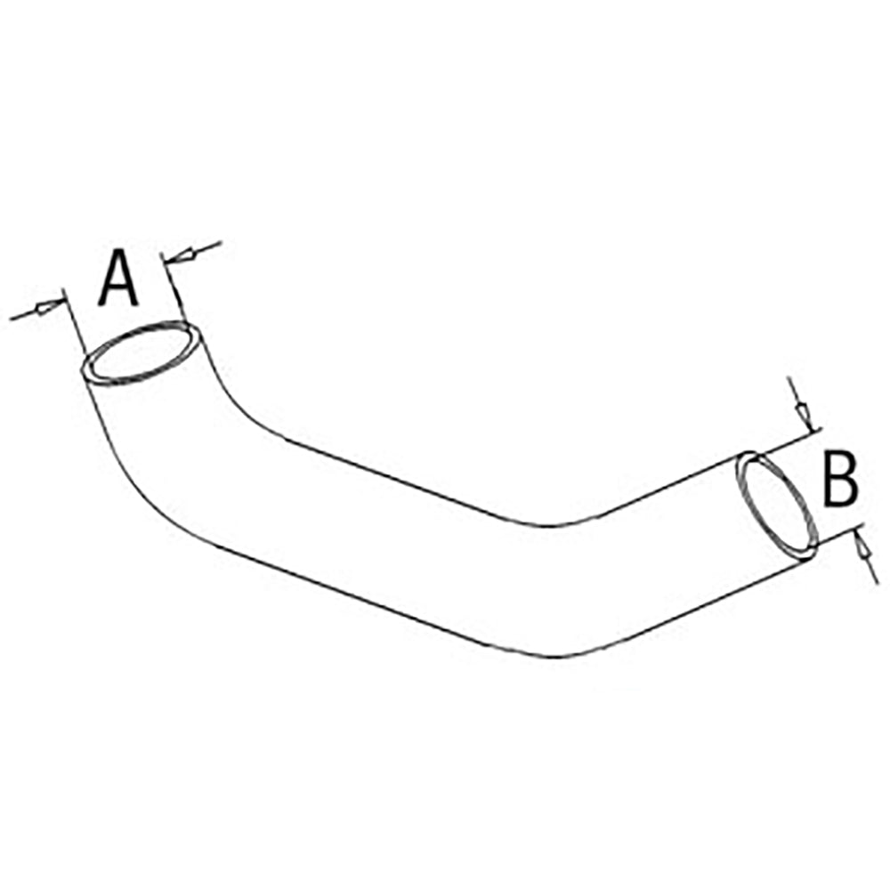 520656M1 Bottom Radiator Hose Fits Massey Ferguson Tractor 1150 2" ID 2.25" ID