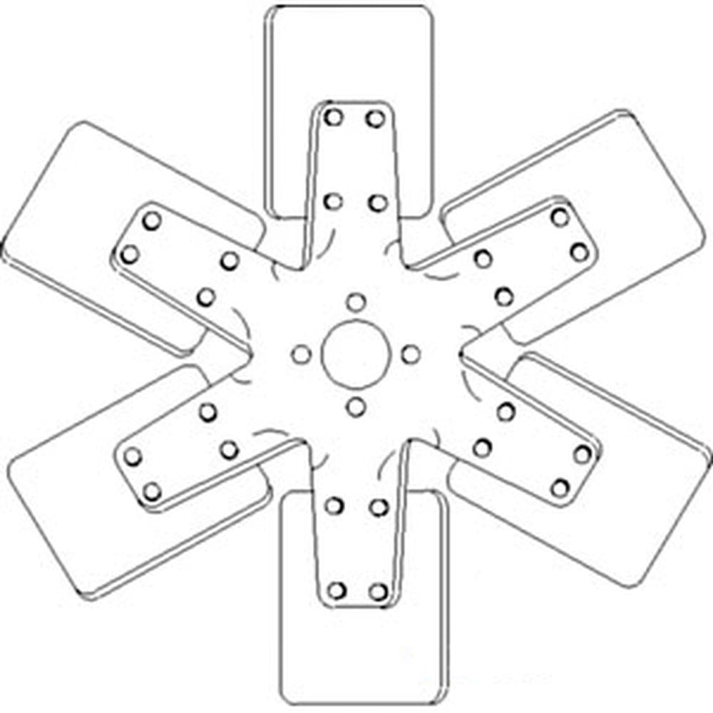 Cooling Fan - 6 Blade Fits Massey Ferguson 255 265 175 521269M1