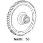 IPTO Driven Gear Fits International 756 766 826 856 1066 1456 1466 1468 528677R1